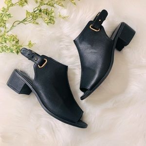 TOPSHOP Slingback Peep Toe Sandal Booties 7